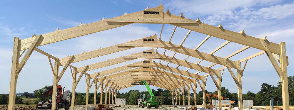 Hangar agricole, Bâtiment de stockage - Bois lamellé-collé